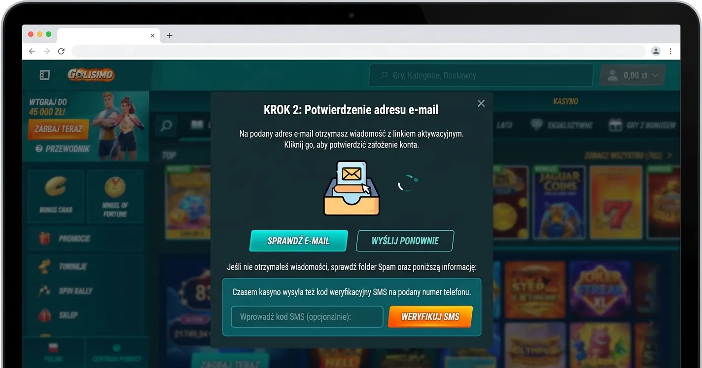 Krok 2: Potwierdzenie adresu e-mail